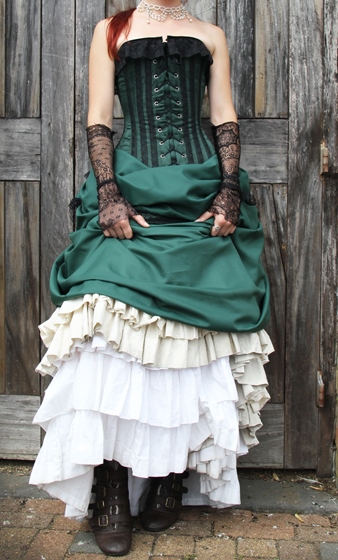 steampunk-wedding-gown-green-white